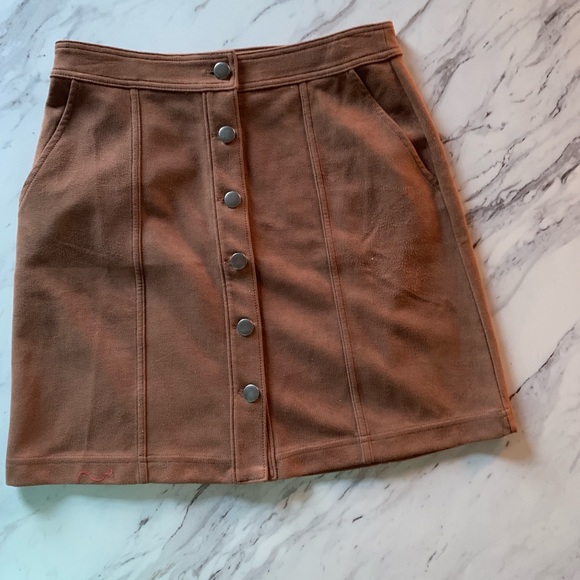 14th & Union Dresses & Skirts - Chestnut faux suede skirt size 2